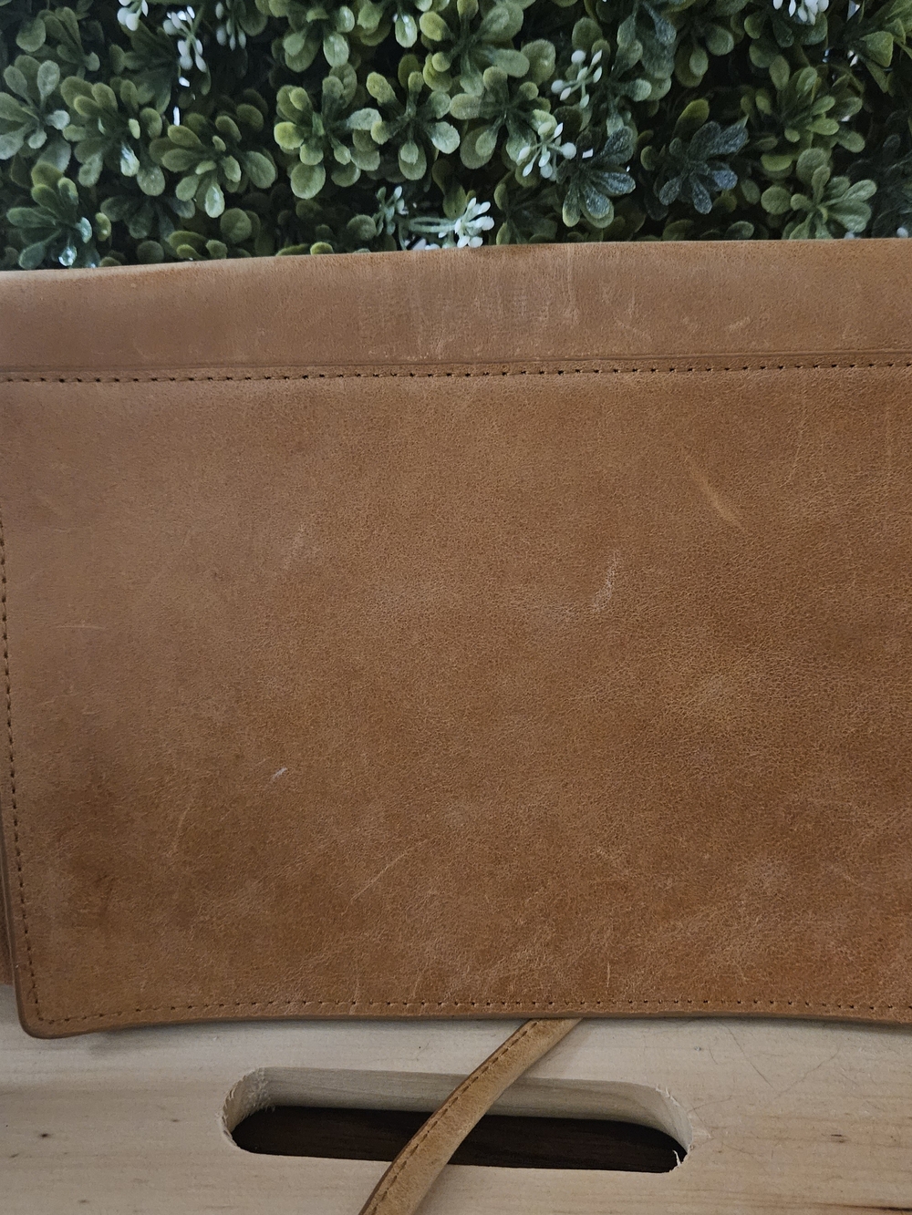 Vintage Asos Suede and Leather Crossbody Purse in Tan - Picture 6 of 6